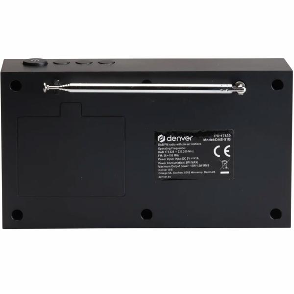 Modern DAB+/FM radio with clock & double alarm: Black - A clock radio for clear sound & a relaxed wake-up every morning