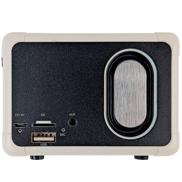 Mini-enceinte Bluetooth style radio des années 50 – musique sans fil, parfaite pour fitness, plage, fête, télétravail