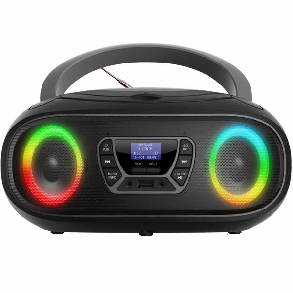 Boombox with DAB+/FM radio, Bluetooth function, USB, CD player & AUX input - your perfect companion for music enjoyment