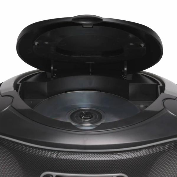 Boombox Lecteur CD Portable - Bluetooth, MP3 USB, AUX, Casque - Son Puissant 2x2W RMS, Lumières LED - Idéal Fêtes/Maison/Voyage