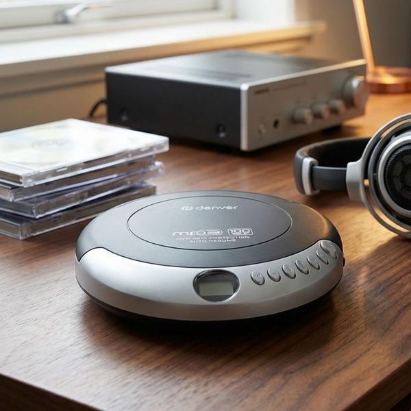 Tragbarer CD & MP3-Player mit Anti-Schock-Schutz & Resume-Funktion - Ein mobiler Begleiter für Musik, MP3 & Hörbücher