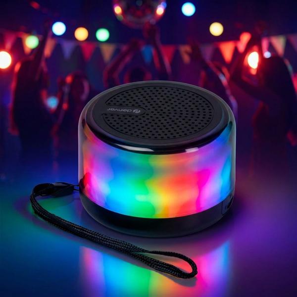 Mini Bluetooth speaker with dynamic RGB lights, powerful 30 W sound and TWS stereo function. Party feeling guaranteed!