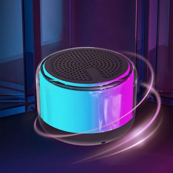 Mini Bluetooth speaker with dynamic RGB lights, powerful 30 W sound and TWS stereo function. Party feeling guaranteed!
