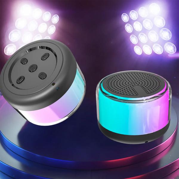 Mini Bluetooth speaker with dynamic RGB lights, powerful 30 W sound and TWS stereo function. Party feeling guaranteed!