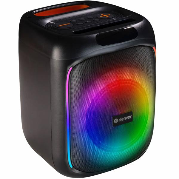Dynamischer Bluetooth-Partylautsprecher mit 6,5-Zoll-Tieftöner für kraftvollen Bass & farbenfroher LED-Show - Ideal für Partys, Grillabende & Workouts