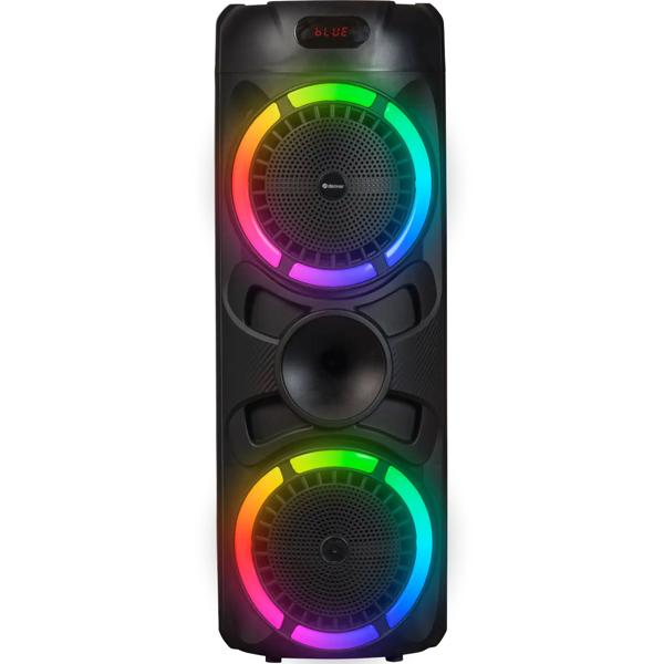 Party speaker incl. microphone, with Bluetooth & TWS, LED light effects and 2x 8-inch woofers for the ultimate party mood