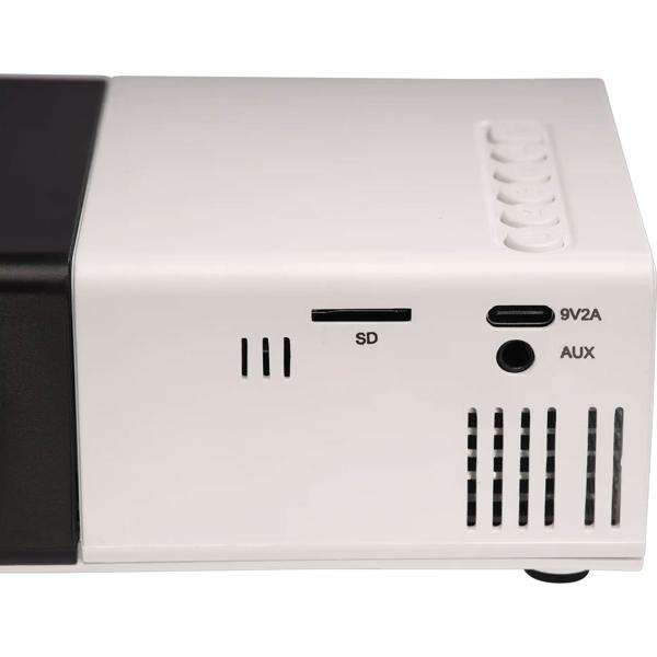 Mini Projecteur Portable Full HD 1920x1080 - Cinéma Maison & Présentations - HDMI, USB-C, MicroSD - LED 30 000h, 20-60"