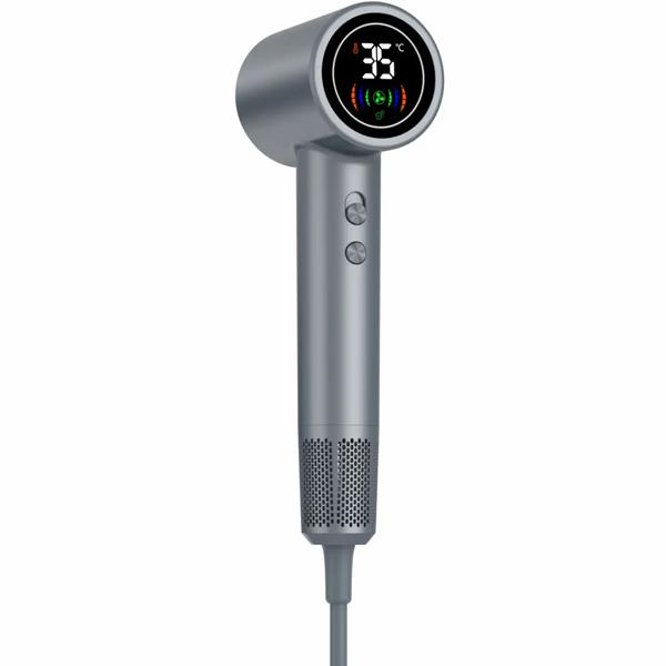 Hochleistungs Haartrockner 1400W, dunkelgrau, Föhn mit LED-Anzeige, für schnelles Trocknen und glänzende Ergebnisse - Perfekt für den professionellen Einsatz