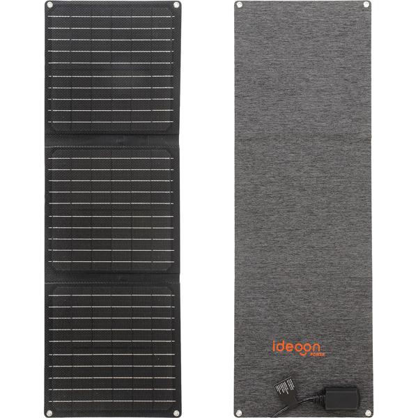 Pannello solare pieghevole 21W monocristallino – Caricabatterie solare portatile IP65 con connettore compatibile MC4, adattatore DC, occhielli e moschettoni per campeggio