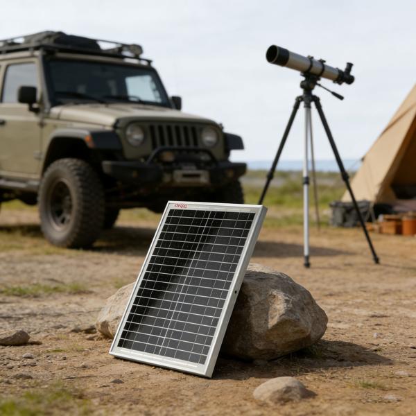 Pannello solare premium da 20 watt con connessione compatibile MC4 e cavo da 1,2 m (DC a MC4) – modulo solare 40 x 35 x 2 cm con telaio robusto, tensione 21,8 V