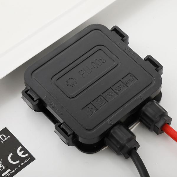 Pannello solare premium da 20 watt con connessione compatibile MC4 e cavo da 1,2 m (DC a MC4) – modulo solare 40 x 35 x 2 cm con telaio robusto, tensione 21,8 V