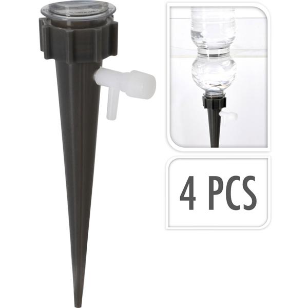 Drip irrigation system for PET bottles, 4-piece, black and white