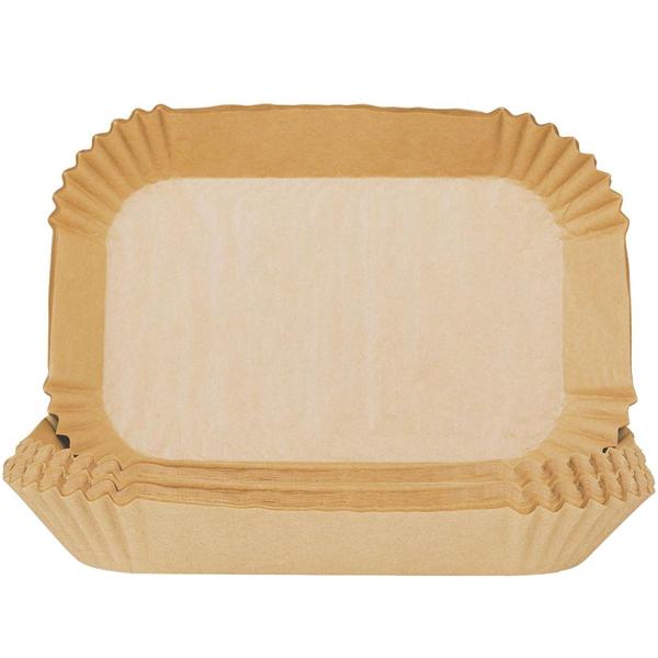 Oil-resistant baking paper inserts for hot air fryers, 200 pieces, 22x14 cm, non-stick, heat-resistant & precise fit, for clean & easy frying