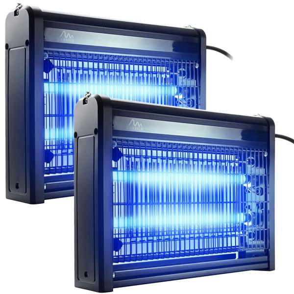 2er-Set Profi UV-Insektenvernichter (9W, bis 70m²) - Effektiver Schutz - Hochspannungsgitter gegen Mücken, Fliegen & Co.- Chemiefrei