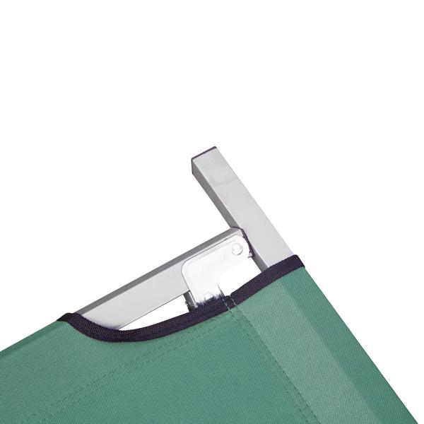 set of 2 professional folding camp beds, green - Maximum relaxation for outdoor use. Ideal for camping, fishing, guests. Robust folding bed with comfort & stability!