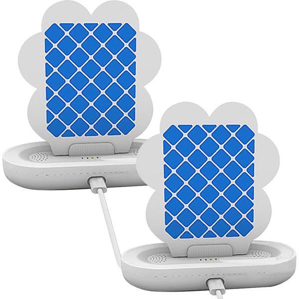 Pièges à Insectes UV LED (Lot de 2) - Piège Moustiques & Mouches - Non Toxique & Inodore - Batterie/USB-C - Couverture 20m²