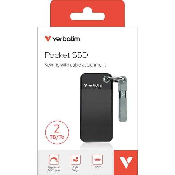 Ultrakompakte SSD 2TB, USB 3.2, Typ-C, Pocket, schwarz-grau: Externe Festplatte – Ein ultraschneller Speicher für PC/Mac/Handy