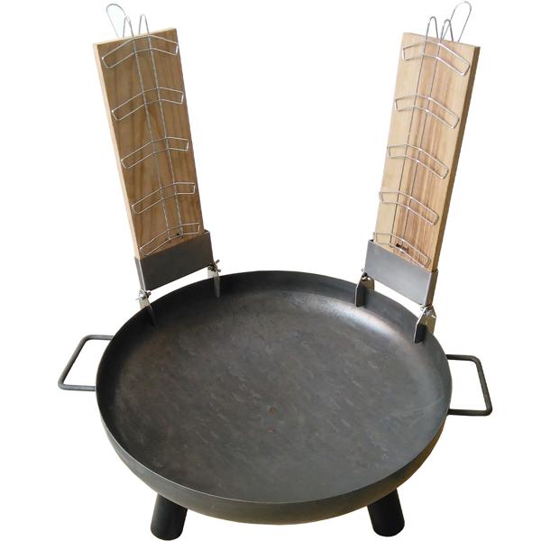 4-in-1 multifunctional barbecue with fire bowl, swivel grill, flame grill board and fire kettle: a versatile swivel barbecue with a campfire feeling
