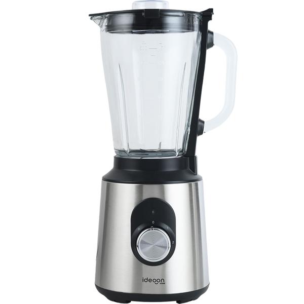 Stainless steel power blender with 1.5 L glass jug, kitchen blender, 1,000 W for shakes, smoothies, sauces or chopping fruit and vegetables