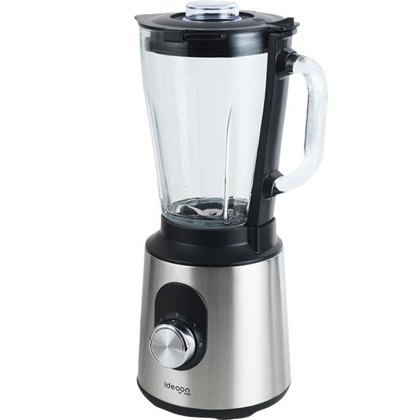 Stainless steel power blender with 1.5 L glass jug, kitchen blender, 1,000 W for shakes, smoothies, sauces or chopping fruit and vegetables