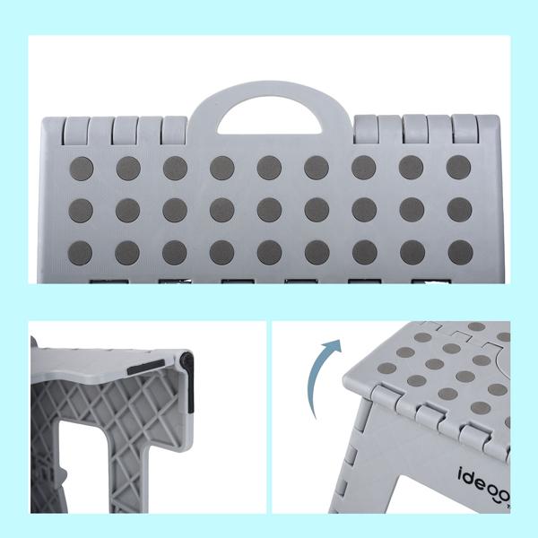 2 marchepieds pliants robustes – supportent jusqu’à 150 kg – peu encombrants, pratiques pour cuisine, salle de bains, caravane et plus