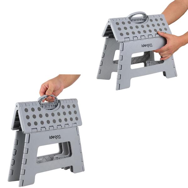 2 marchepieds pliants robustes – supportent jusqu’à 150 kg – peu encombrants, pratiques pour cuisine, salle de bains, caravane et plus