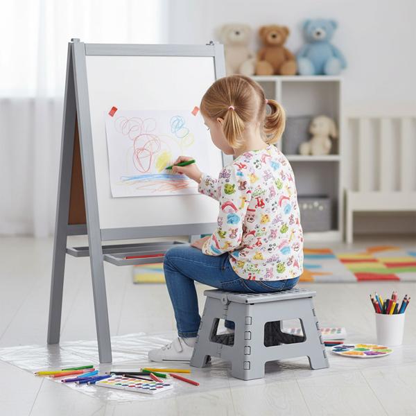 2 marchepieds pliants robustes – supportent jusqu’à 150 kg – peu encombrants, pratiques pour cuisine, salle de bains, caravane et plus