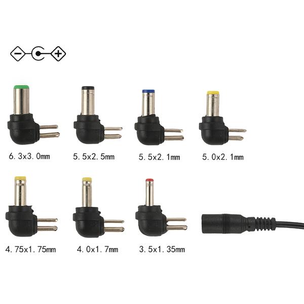 Alimentatore universale 36 W, 5–24 V – Alimentatore switching AC/DC con 7 adattatori per router, strisce LED, monitor, telecamere e altro – Alimentatore di ricambio flessibile, 3 A