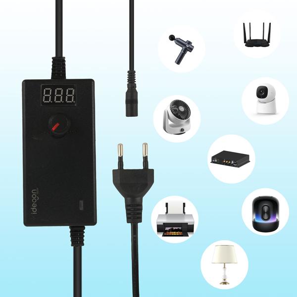 Alimentatore universale 36 W, 5–24 V – Alimentatore switching AC/DC con 7 adattatori per router, strisce LED, monitor, telecamere e altro – Alimentatore di ricambio flessibile, 3 A