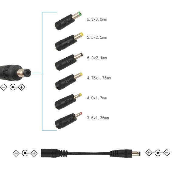 Universal Netzteil 3-12V 600mA 7,2W inkl. 6 Adapter, Pol-Wender & Schlüssel - Flexibles Schaltnetzteil für Kleingeräte, effizient & sicher