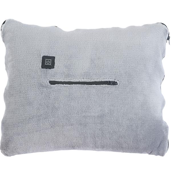 Heizdecke 135x180 cm aus Polarfleece mit Druckknöpfen, elektrische Wärmedecke mit 3 Stufen, auch als Heizkissen nutzbar, kuschelweiche Kuscheldecke