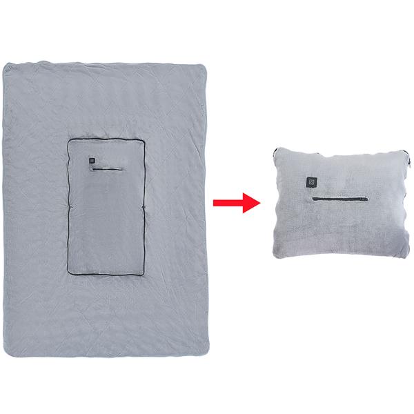 Heizdecke 135x180 cm aus Polarfleece mit Druckknöpfen, elektrische Wärmedecke mit 3 Stufen, auch als Heizkissen nutzbar, kuschelweiche Kuscheldecke