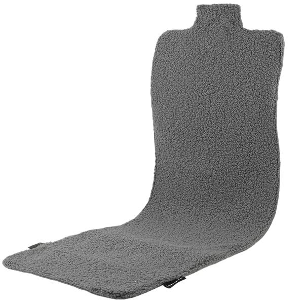 Beheizbares Sitzkissen mit Rückenteil, Akku: Mobile Heizmatte für Zuhause, Auto & Büro, 3 Stufen Wärme, ergonomische Sitzauflage, 45 x 135 cm