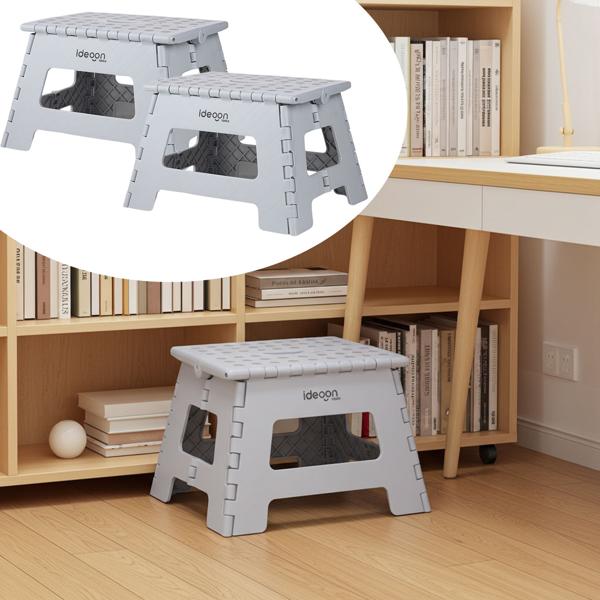 2 marchepieds pliants robustes – supportent jusqu’à 150 kg – peu encombrants, pratiques pour cuisine, salle de bains, caravane et plus