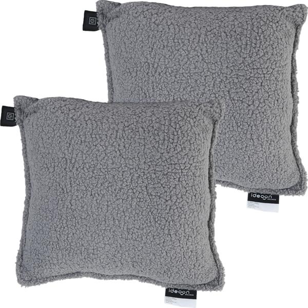 2er-Set Luxus Heizkissen 45x45 kabellos – Samt-Wärmekissen mit 5000mAh Akku, 3 Stufen, USB & weiche Füllung - Sanfte Wohlfühlwärme für Ihr Zuhause