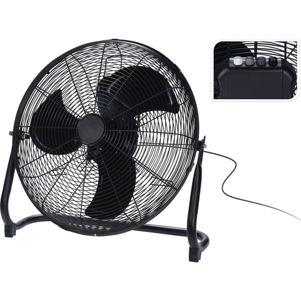 Ventilateur de sol puissant - Refroidissement optimal maison & bureau - 3 vitesses - Ø45cm - Noir - 100W - 128 caractères