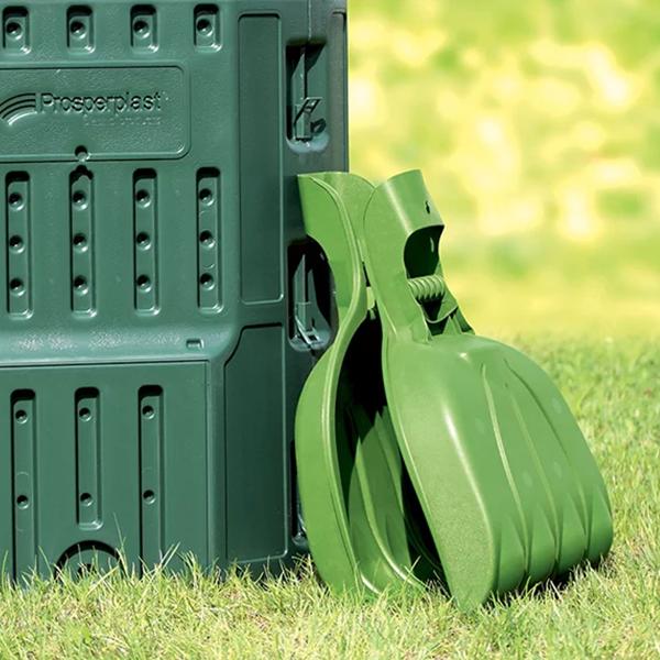 Leaf collector XXL grab bucket: A back-friendly garden helper for leaves, grass & clippings - Efficient & effortless