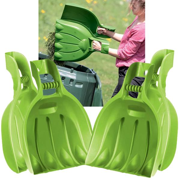 set of 2 XXL leaf collectors: A back-friendly garden helper for leaves, grass & clippings - Efficient & effortless
