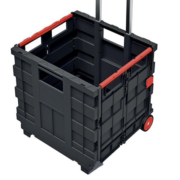 Carrello per la spesa pieghevole: il pratico aiutante per la spesa mobile con manico telescopico - salvaspazio, che riduce lo sforzo per la schiena & permette di muoversi senza fatica in città