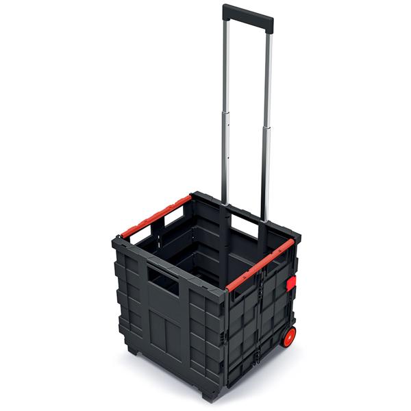 Carrello per la spesa pieghevole: il pratico aiutante per la spesa mobile con manico telescopico - salvaspazio, che riduce lo sforzo per la schiena & permette di muoversi senza fatica in città