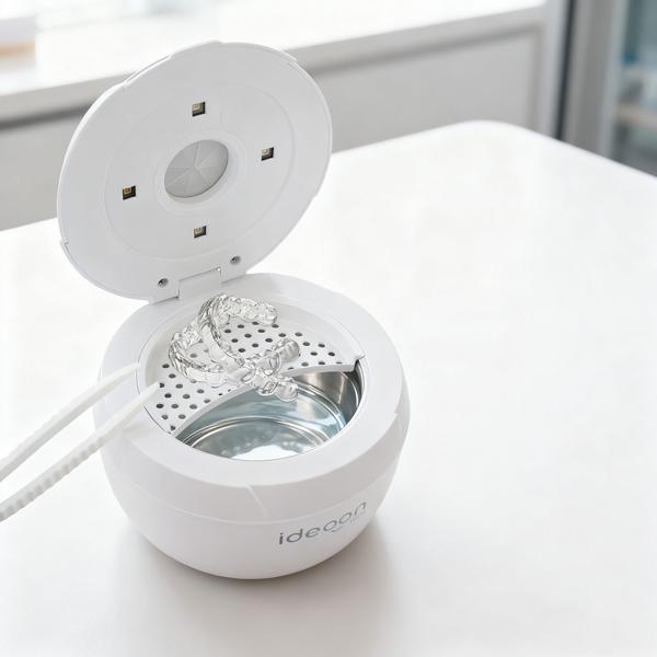 Professional ultrasonic cleaner 25 watts, hygienic & thorough: brace cleaner, make-up brush cleaner, jewellery cleaner & more – small & effective