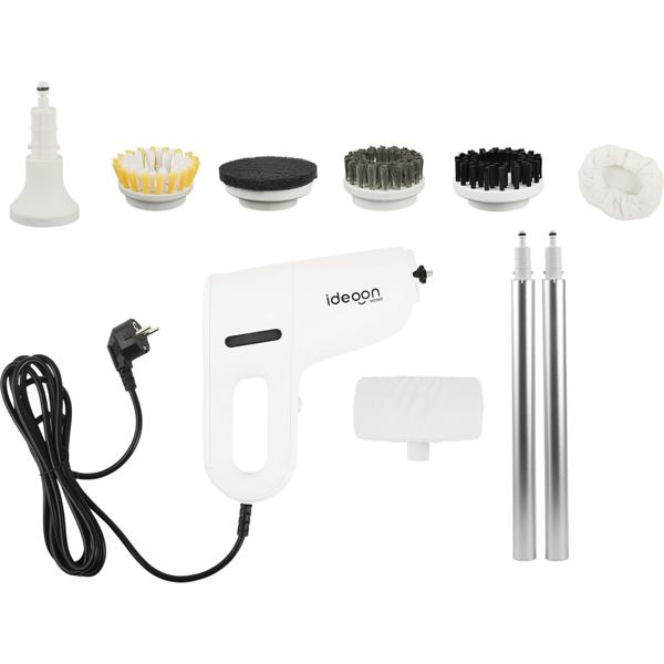 Profi 3in1 Dampfreiniger & Boden-Dampfbesen: 1200W Handgerät gegen Bakterien ohne Chemie für Boden, Bad, Möbel - in 15s startklar