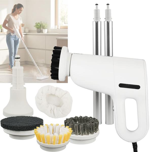 Profi 3in1 Dampfreiniger & Boden-Dampfbesen: 1200W Handgerät gegen Bakterien ohne Chemie für Boden, Bad, Möbel - in 15s startklar