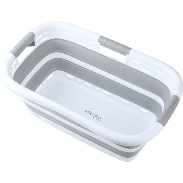 Set of 2 foldable laundry baskets 41 L – space-saving plastic laundry sorter with ventilation – ultra-flat 8.5 cm for laundry room & camping