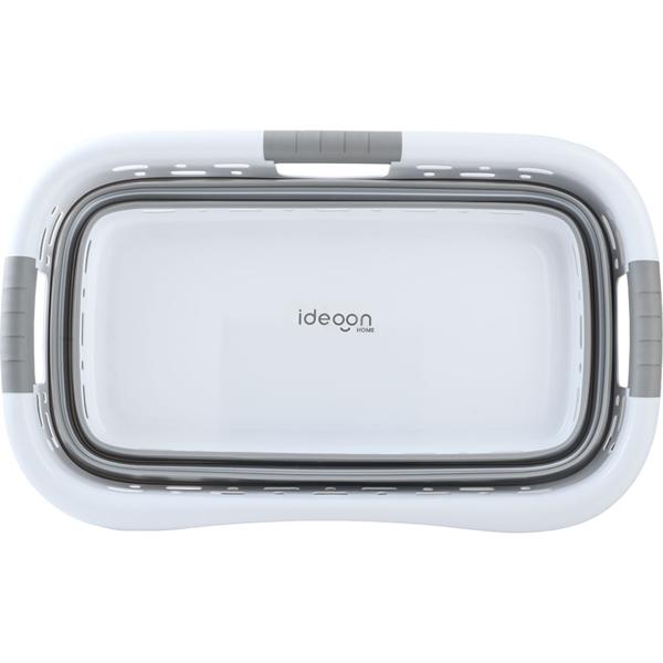 Set of 2 foldable laundry baskets 41 L – space-saving plastic laundry sorter with ventilation – ultra-flat 8.5 cm for laundry room & camping