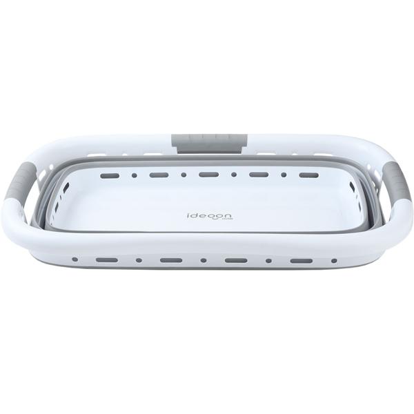 Set of 2 foldable laundry baskets 41 L – space-saving plastic laundry sorter with ventilation – ultra-flat 8.5 cm for laundry room & camping