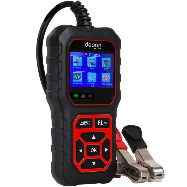 Testeur de batterie numérique 5-36V avec écran couleur LCD 2,4 pouces, appareil de contrôle de batterie auto pour batteries ouvertes AGM gel EFB lithium, test de démarrage 12V 24V