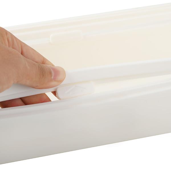 6-piece set kitchen cabinet organizers extendable (28–48 cm) – adjustable shelf insert for order in cabinet & fridge – foldable, white