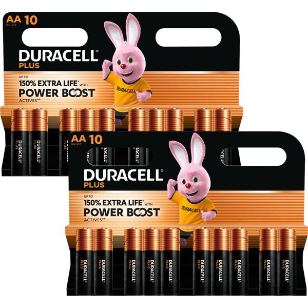 set of 2 Power Boost alkaline batteries type AA / Mignon, 1.5 volt, 2x 10-pack