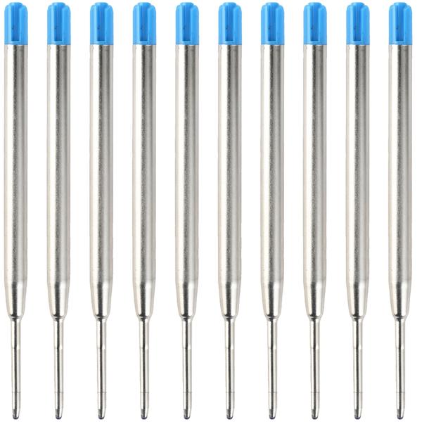 Set da 10 ricariche per penne a sfera spessore B, blu – Ricariche universali per penne a sfera – Resistenti per ufficio e uso quotidiano